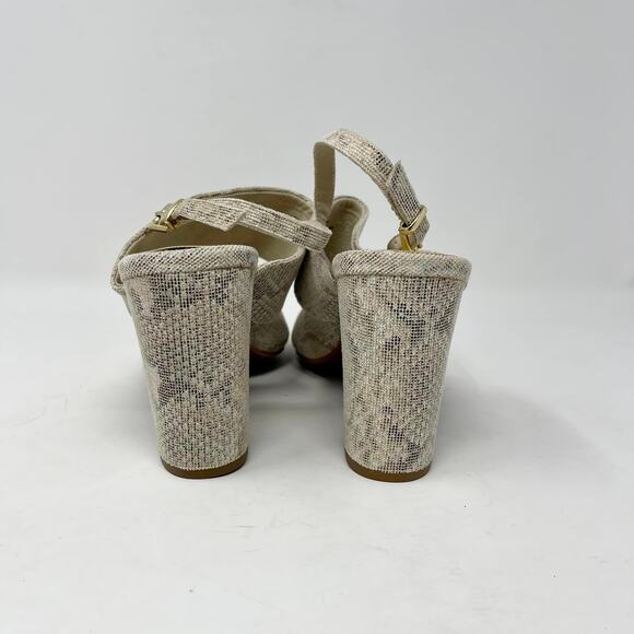 BC Footwear Value Heel in Natural Snake Fabric - Picture 3 of 9